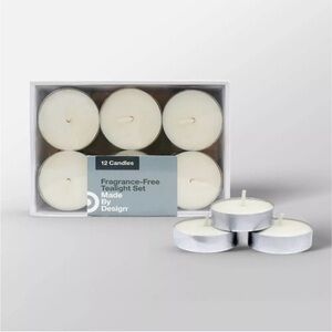 Made by design fragrance free tealight set 12ct